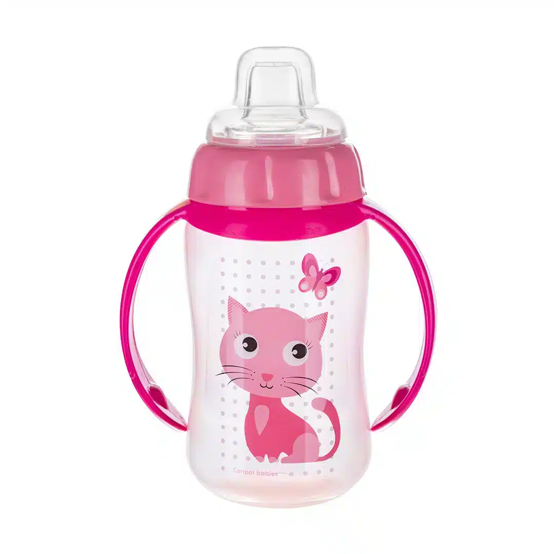 Tasse-à-anses-happy-animals-56-512 Rose-320ml-canpol