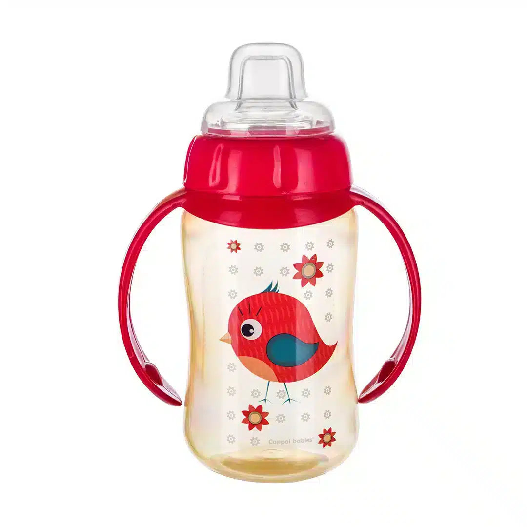 Tasse-à-anses-happy-animals-56-512 Rouge-320ml-canpol
